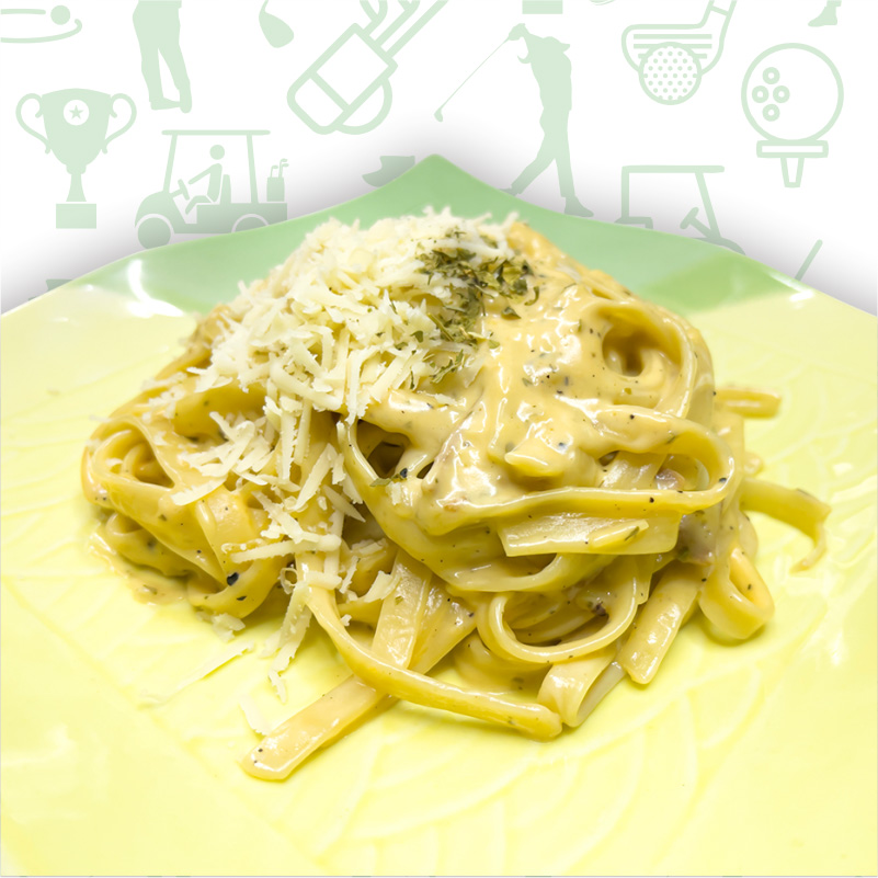Spaghetti Carbonara - Fun Golf & Cafe, Golf Jababeka, Golf Lippo Cikarang, Belajar Golf, Simulator Golf